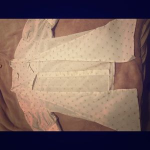 White and gold blouse